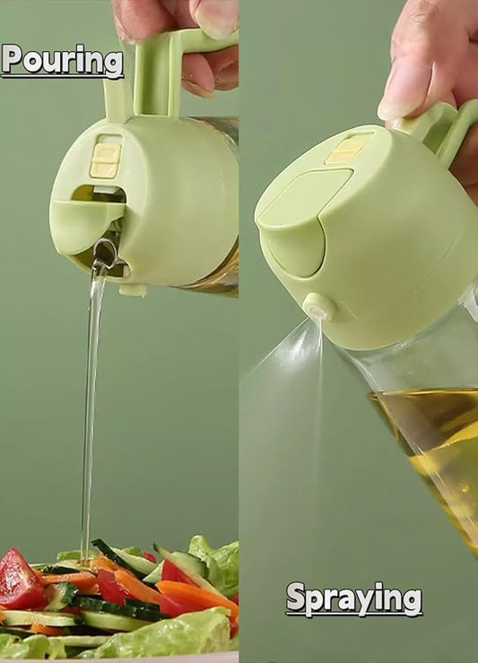 2-in-1 Oil Dispenser: Spray & Pour with Precision