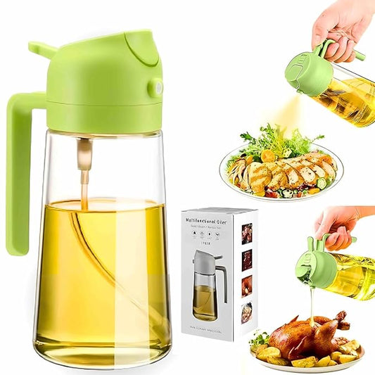 2-in-1 Oil Dispenser: Spray & Pour with Precision